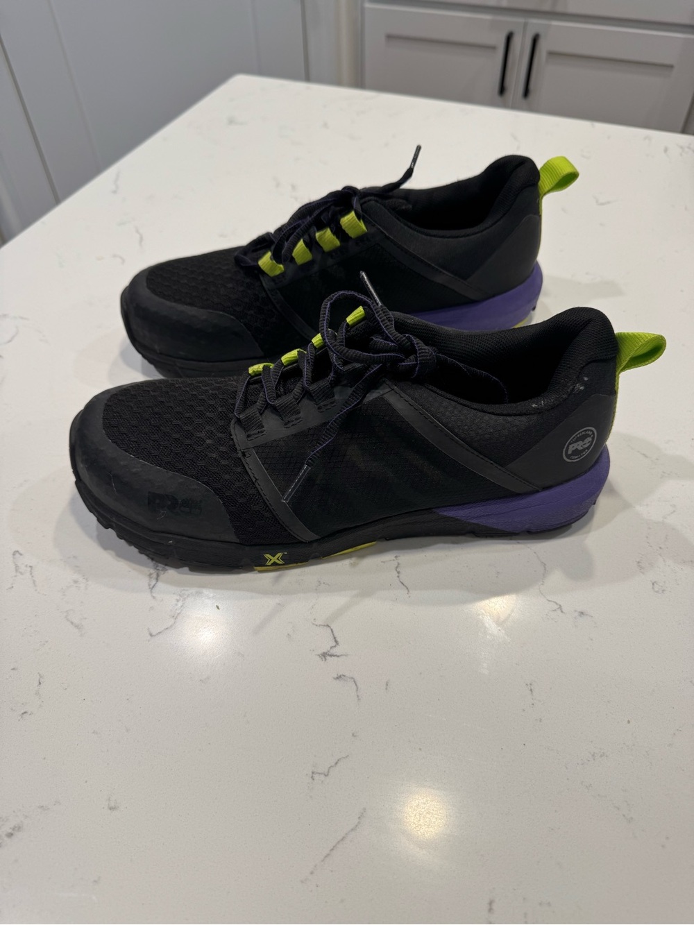 Timberland PRO Radius Composite Toe Sneakers, Black/Purple, Women's 10 M